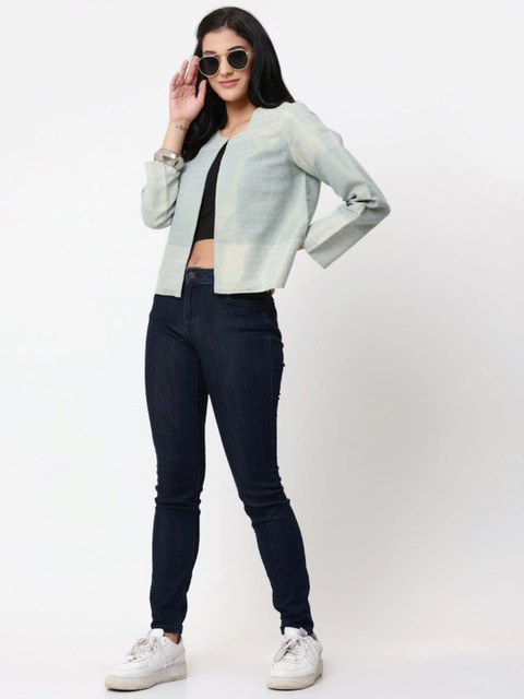 Nomad Lifestyle Women Self Design Open Front Blazers - Image 7