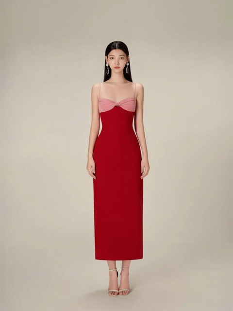 Pookiie Colourblocked Scuba Sheath Maxi Dress