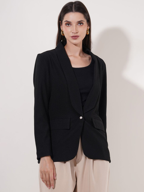 clobug Notched Lapel Single Breasted Formal Blazer