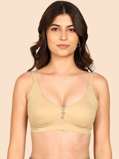 KOMLI Bonded Breathable Cotton Plus Size M-Frame Minimiser Padded Bra