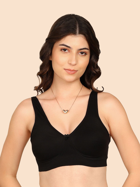 KOMLI Bonded Breathable Cotton Plus Size Full Coverage Non-Padded Bra