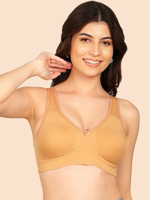 KOMLI Bonded Breathable Cotton Plus Size Full Coverage Non-Padded Bra