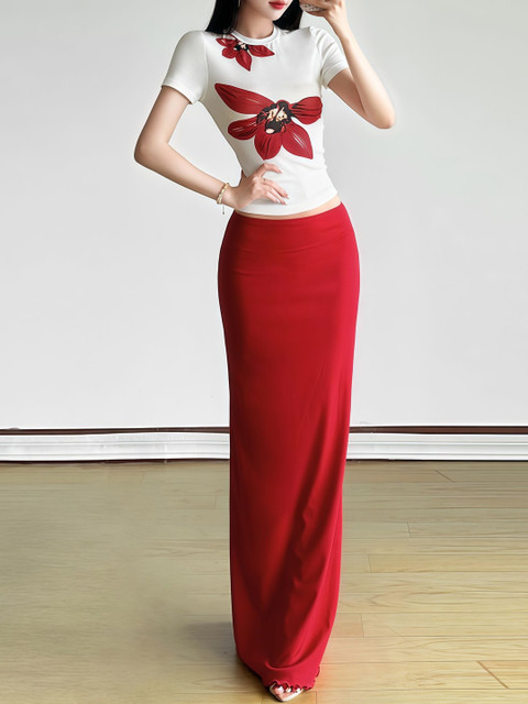 StyleCast x Revolte High Rise Maxi Skirts