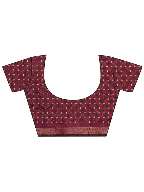 Libas Ethnic Motifs Sequinned Silk Blend Handloom Saree - Image 5