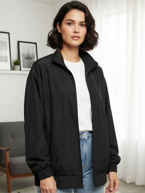 Promount Women Lightweight Stand Collar Bomber Jacket