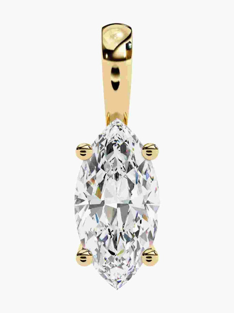 Valanova Sterling Silver Plated With Yellow Gold & Certified Lab Grown Diamond 1.00cts Vsp0002m100 - Image 2