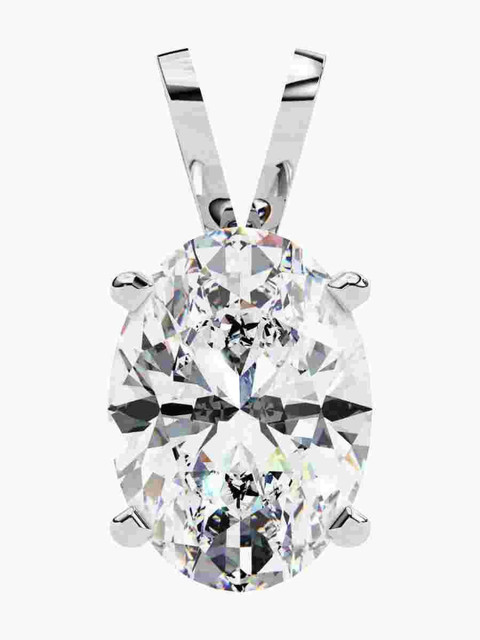 Valanova Sterling Silver Plated With White Gold & Certified Lab Grown Diamond 1.00cts Vsp0008v100 - Image 2