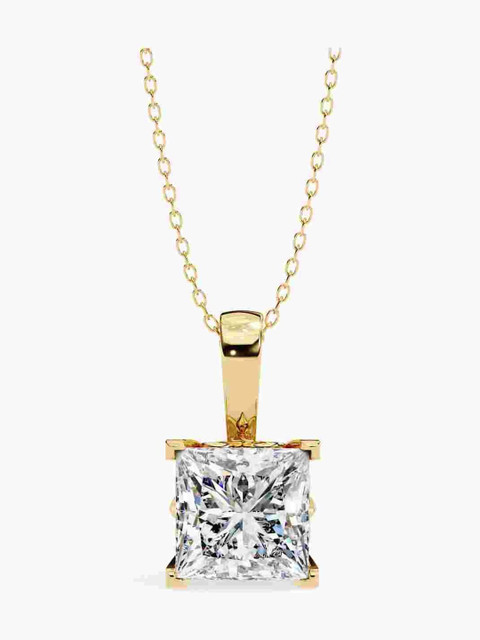 Valanova Sterling Silver Plated With Yellow Gold & Certified Lab Grown Diamond 0.75cts Vsp0005p075