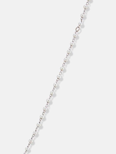 Fabindia Artificial Stones Studded & Beaded Oxidised Necklace - Image 4