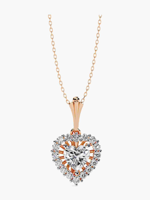 Valanova Sterling Silver Plated With Rose Gold & Certified Lab Grown Diamond 1.05cts Vsp0015