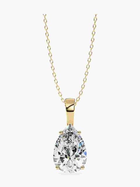 Valanova Sterling Silver Plated With Yellow Gold & Certified Lab Grown Diamond 0.50cts Vsp0003s050