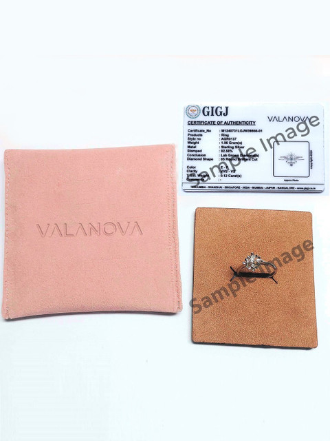 Valanova Sterling Silver Plated With Yellow Gold & Certified Lab Grown Diamond 1.00cts Vsp0002m100 - Image 4