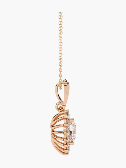 Valanova Sterling Silver Plated With Rose Gold & Certified Lab Grown Diamond 1.05cts Vsp0015 - Image 3