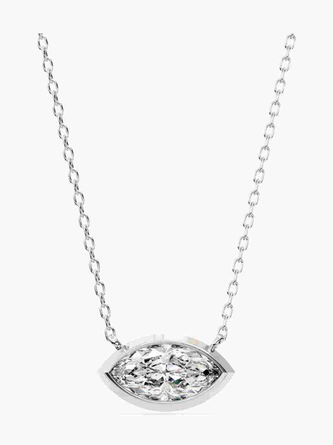 Valanova Sterling Silver Plated With White Gold & Certified Lab Grown Diamond 0.50cts Vsnb0015m050