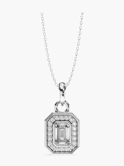 Valanova Sterling Silver Plated With White Gold & Certified Lab Grown Diamond 1.09cts Vsp0011