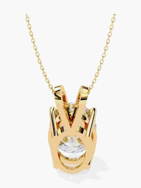 Valanova Sterling Silver Plated With Yellow Gold & Certified Lab Grown Diamond 0.75cts Vsp0008v075 - Image 7
