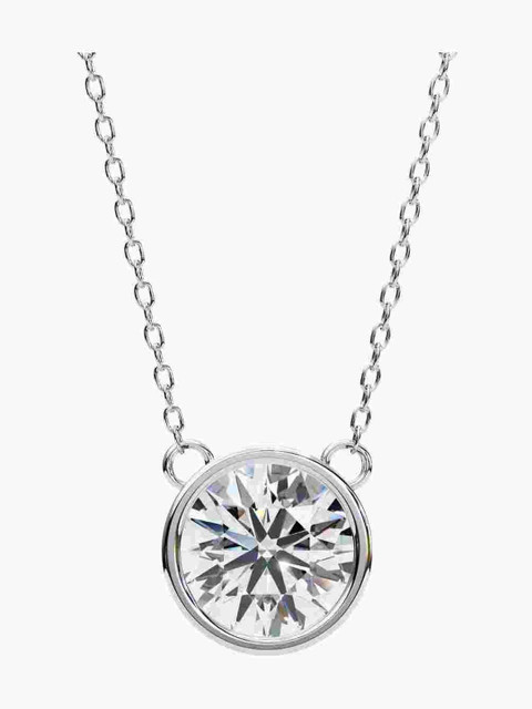 Valanova Sterling Silver Plated With White Gold & Certified Lab Grown Diamond 0.50cts Vsnb0014r050