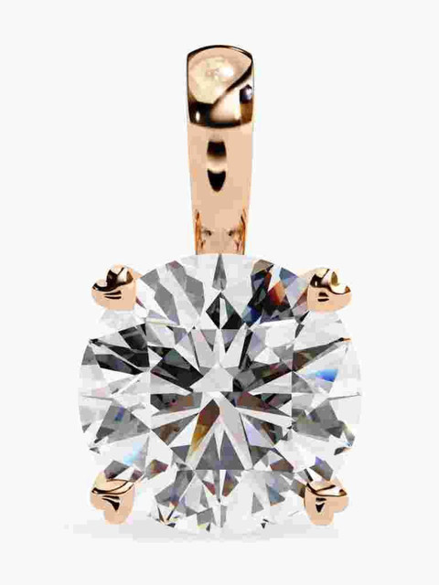 Valanova Sterling Silver Plated With Rose Gold & Certified Lab Grown Diamond 0.50cts Vsp0017r050 - Image 2