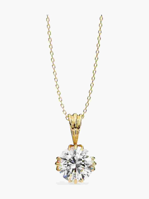 Valanova Sterling Silver Plated With Yellow Gold & Certified Lab Grown Diamond 0.50cts Vsp0004r050