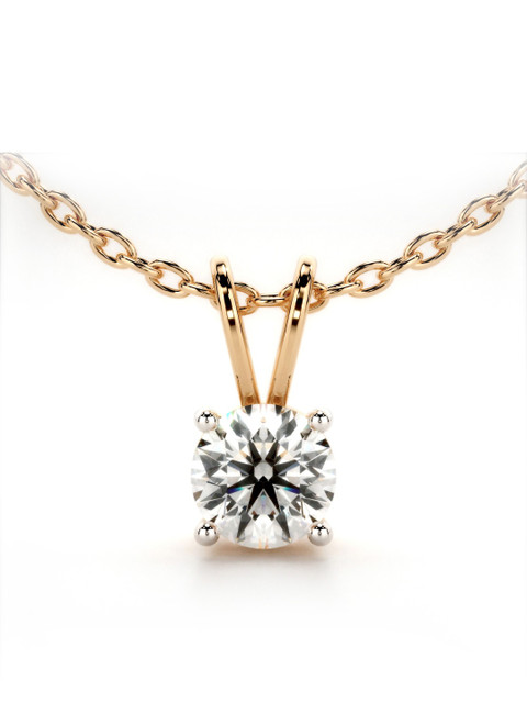 Valanova Sterling Silver Plated With Rose Gold & Certified Lab Grown Diamond 1.00cts Vsp0001r100