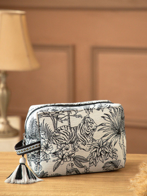 Anekaant Tribal Women Toile Jacquard Cotton Canvas Travel Pouch