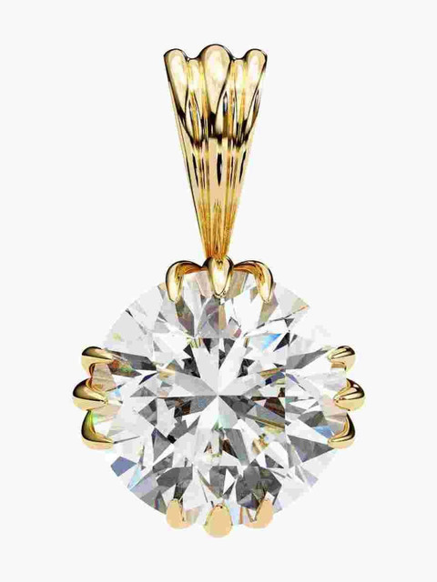 Valanova Sterling Silver Plated With Yellow Gold & Certified Lab Grown Diamond 0.75cts Vsp0004r075 - Image 2