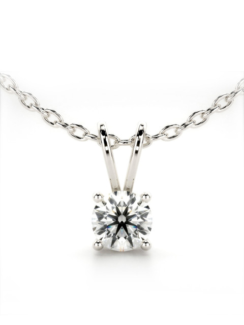 Valanova Sterling Silver Plated With White Gold & Certified Lab Grown Diamond 0.75cts Vsp0001r075