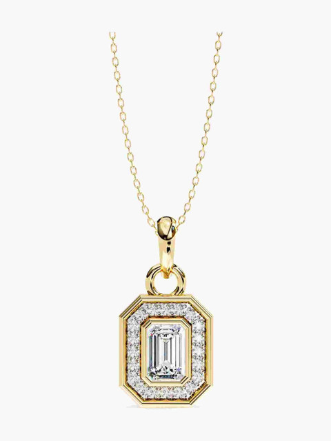 Valanova Sterling Silver Plated With Yellow Gold & Certified Lab Grown Diamond 1.09cts Vsp0011