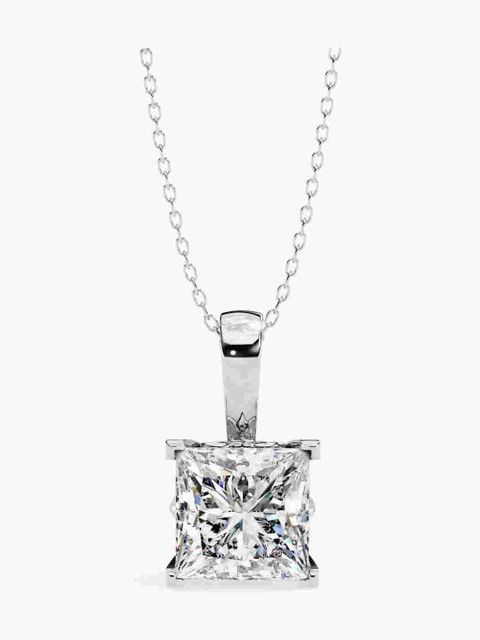 Valanova Sterling Silver Plated With White Gold & Certified Lab Grown Diamond 0.75cts Vsp0005p075