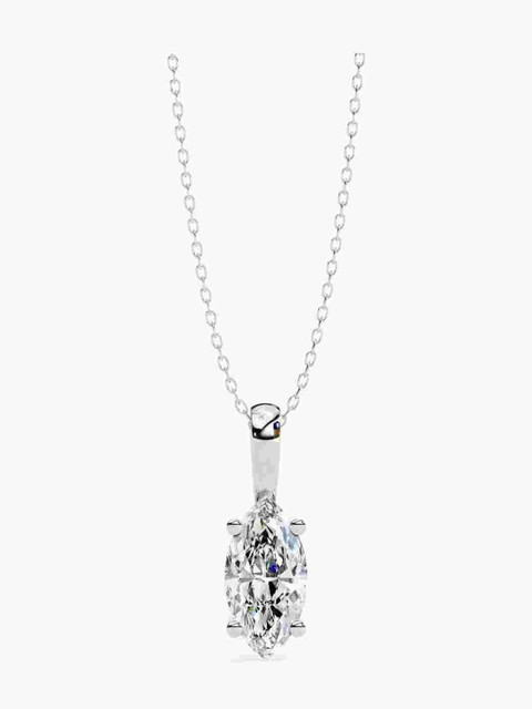 Valanova Sterling Silver Plated With White Gold & Certified Lab Grown Diamond 0.50cts Vsp0002m050