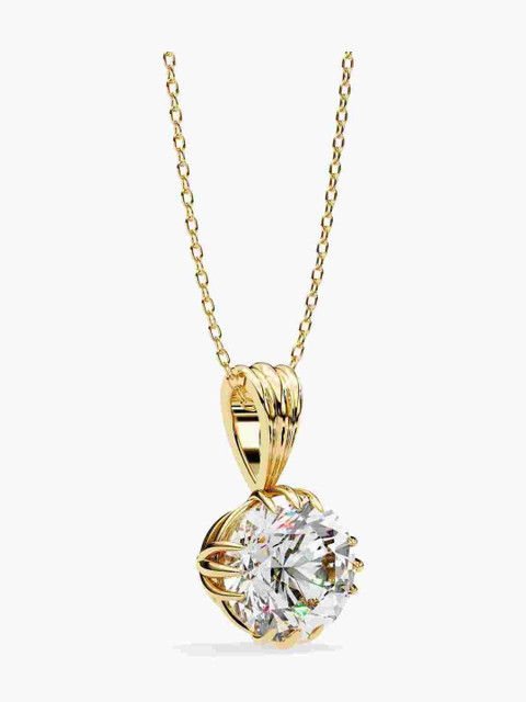 Valanova Sterling Silver Plated With Yellow Gold & Certified Lab Grown Diamond 0.75cts Vsp0004r075 - Image 3