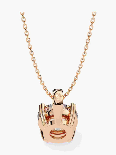 Valanova Sterling Silver Plated With Rose Gold & Certified Lab Grown Diamond 0.50cts Vsp0017r050 - Image 7