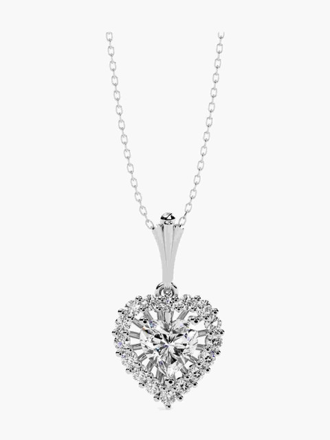 Valanova Sterling Silver Plated With White Gold & Certified Lab Grown Diamond 1.05cts Vsp0015