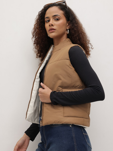 The Roadster Life Co. Mock Collar Reversible Padded Gilet