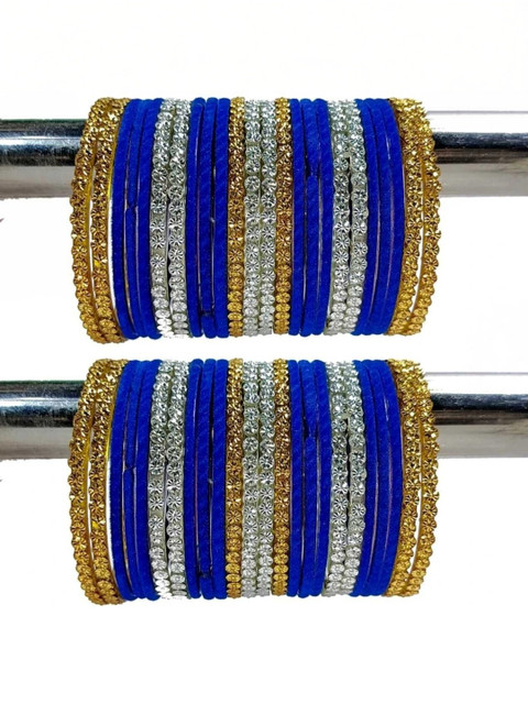 LLL FASHION Set Of 48 Stone-Studded Bangles