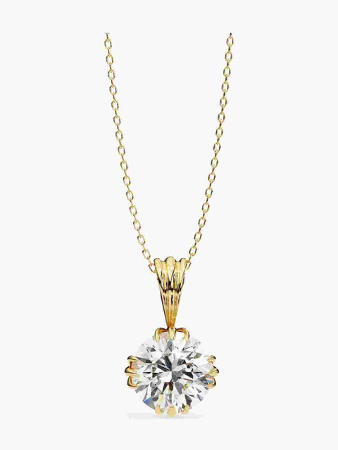 Valanova Sterling Silver Plated With Yellow Gold & Certified Lab Grown Diamond 1.00cts Vsp0004r100