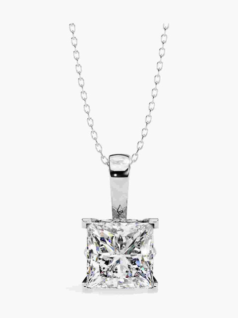 Valanova Sterling Silver Plated With White Gold & Certified Lab Grown Diamond 1.00cts Vsp0005p100