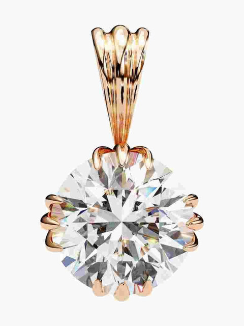 Valanova Sterling Silver Plated With Rose Gold & Certified Lab Grown Diamond 0.50cts Vsp0004r050 - Image 2