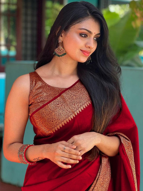 AVANTIKA FASHION Solid Zari Kanjeevaram Saree - Image 5