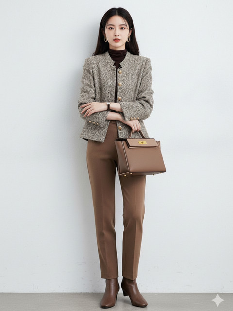 all about you Women Textured Spread Collar Jacket