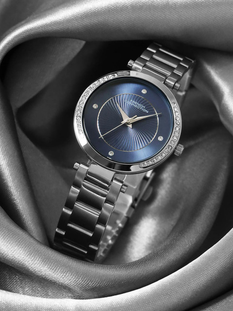French Connection Women Embellished Dial & Stainless Steel Straps Analogue Watch FCH07SM