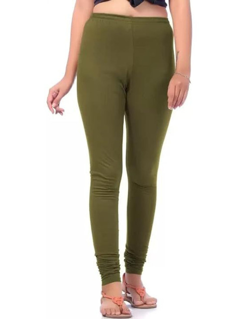 Thrifty Thread Women Mid-Rise Bio Wash Churidar-Length Leggings