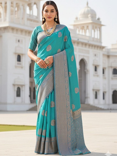 Moda Rapido Ethnic Motifs Woven Design Zari Banarasi Saree