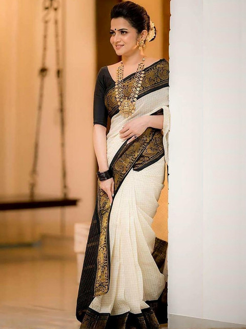 Moda Rapido Women Woven Design Zari Banarasi Saree