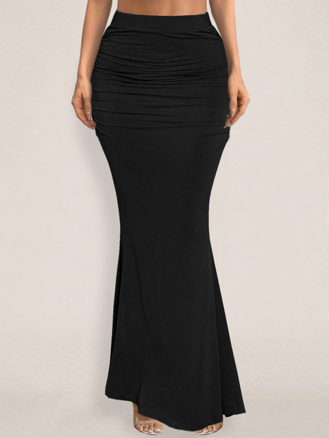 StyleCast Women Solid Pencil Maxi Skirt