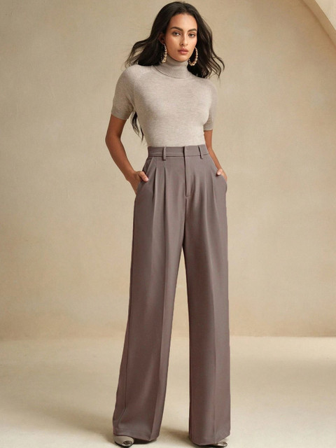 Kotty Women High-Rise Pleated Wide-Leg Trousers