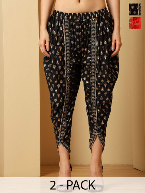 URBAN KANYA Women Printed Loose Fit Viscose Rayon Salwar