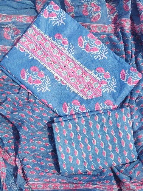 GC 80 BY GAURI COLLECTION Floral Printed Pure Cotton Unstitched Dress Material