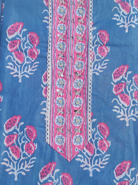 GC 80 BY GAURI COLLECTION Floral Printed Pure Cotton Unstitched Dress Material - Image 5