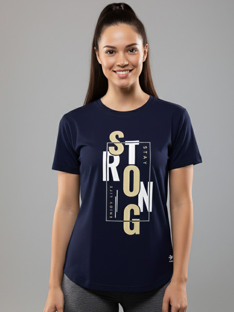 HRX by Hrithik Roshan Women Typography Printed Round Neck T-shirt